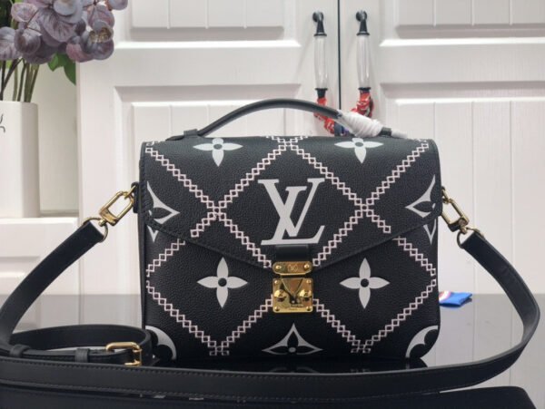 49f10c3a LV Pochette Metis Monogram Empreinte Black For Spring, Shoulder And Crossbody Bags 9.8in/25cm LV M46028