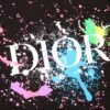Dior Color Splash Graphic T-Shirt - Black