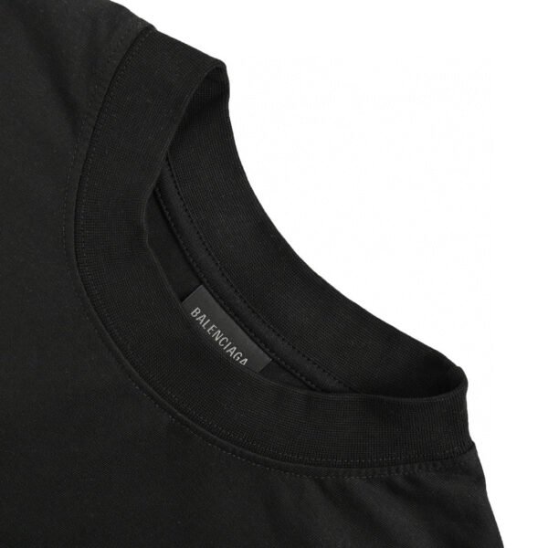 4_18162f07-ab1a-4fdd-99ab-a80e39d57229 Balenciaga Plain Black T-Shirt