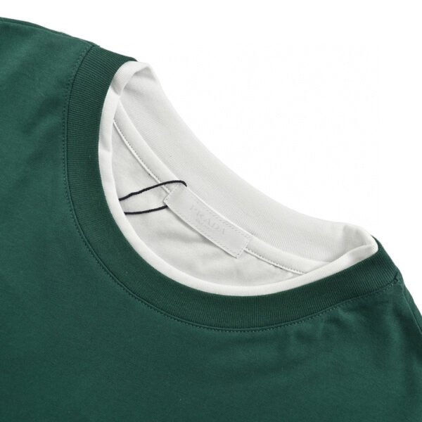4_c3787e6a-98d3-435e-b94a-ab48b44ba2a0 Prada Green Contrast Trim T-Shirt