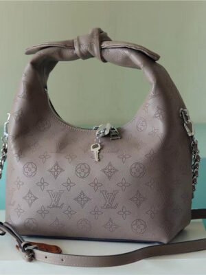 LV Why Knot MM Mahina Galet Beige For Women,  Shoulder And Crossbody Bags 13.4in/34cm LV M20787