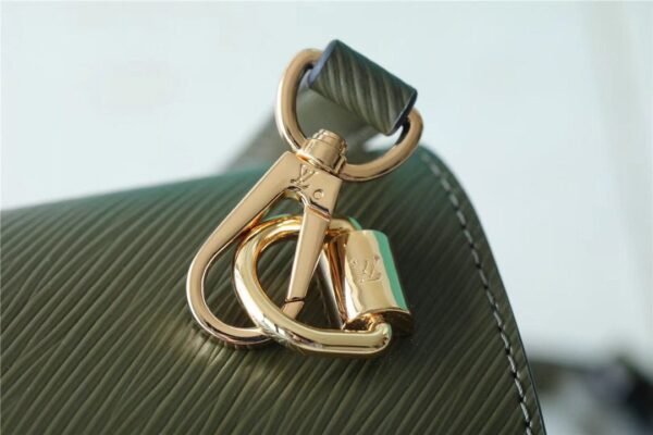 4a5ddfcc LV Twist MM Bag, Shoulder and Cross Body Bags For Women Kaki / Quartz White 9.1in/23cm LV M59884