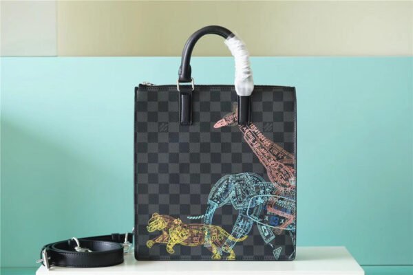 4a79be54 LV Sac Plat Cross Damier Graphite Canvas For Men, Bags, Shoulder And Crossbody Bags 11.2in/28.5cm LV N45276