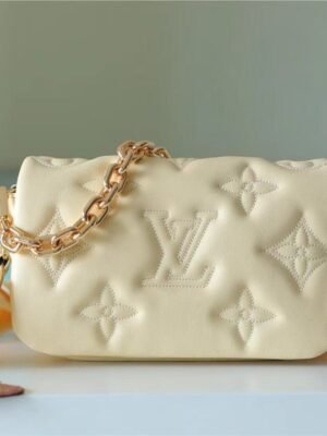 LV Wallet On Strap Bubblegram Monogram In Wallets and Small Leather Goods For Women Banane Yellow 7.9in/20cm LV M81400