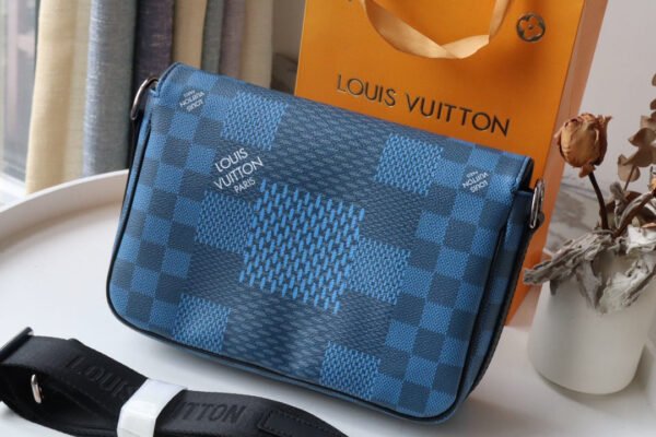 4be7cb38 LV Studio Messenger Damier Graphite Blue For Men, Bags, Shoulder And Crossbody Bags 9.3in/25.3cm LV N50026