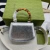 gg Bamboo 1947 Mini Top Handle Bag Silver For Women, Women’s Bags 6.7in/17cm gg