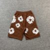 DENIM TEARS COTTON WREATH SHORTS BROWN