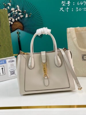 gg Jackie 1961 Medium Tote Bag White For Women 12in/30cm 649016 0YK0G 9022