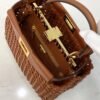 FI Peekaboo Mini Brown Braided Bag For Woman 18cm/7in