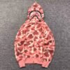 BAPE x BARBIE DOT CAMO SHARK FULL ZIP HOODIE PINK