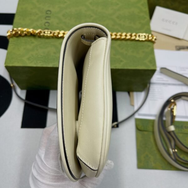 gg Blondie Shoulder Bag White For Women, Women’s Bags 11in/28cm gg 699268 UXX0G 9022