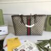 gg Ophidia gg Medium Tote Bag Beige/Ebony gg Supreme Canvas And Brown For Women 15in/38cm 631685 96IWB 8745
