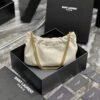 YSSL Hobo Mini Bag White With Bronze Toned Hardware For Women 9.4in/24cm YSl