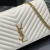 YSSL Kata 99 Chain Bag White With Gold Hardware For Women 10.2in/26cm YSL