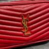 YSSL Lou Mini Bag Red In Quilted Grain De Poudre With Gold Hardware For Women 7.4in/19cm YSl 6125791GF076008