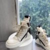 Rick Owens Geobasket Sneakers - Cream and Black