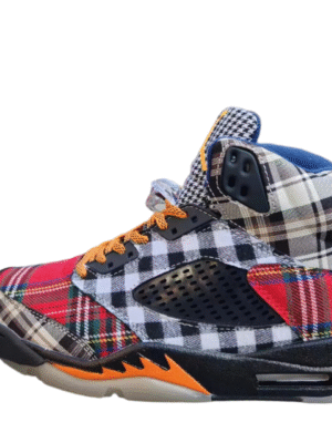 Jordan 5 bold plaid multi-colorway