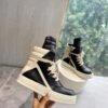 Rick Owens Geobasket Sneakers - Black and Cream