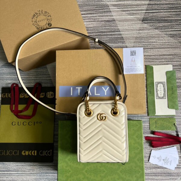 gg Marmont Matelasse Mini Bag White For Women, Women’s Bags 7.5in/19cm gg ?696123 DTDHT 9022