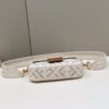 FI Baguette White with Embroidery Small Bag For Woman 21cm/8in