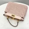 FI Peekaboo Mini Pale Pink Braided Bag For Woman 18cm/7in