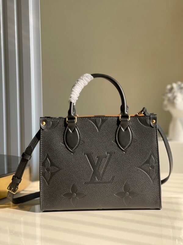 LV OnTheGo PM Tote Bag Monogram Empreinte Black For Women, Women¡¯s Handbags, Shoulder And Crossbody Bags 9.8in/25cm LV M45653