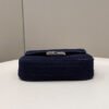 FI Baguette Chain Midi Navy Blue FF Fabric Bag For Woman 14.5cm/6in
