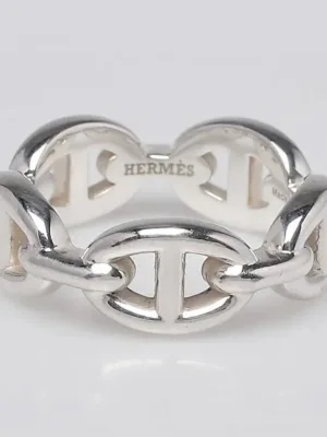 18K Chaine D'Ancre Enchainee H Ring