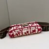 FI Baguette Red raffia back with crocheted FF Bag For Woman 15cm/6in