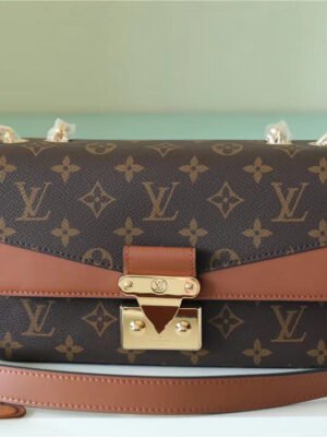 LV Marceau Monogram Canvas Caramel Brown For Women,  Shoulder and Crossbody Bags 9.6in/24.5cm LV M46127
