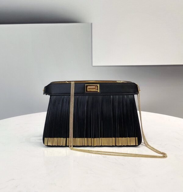 FI Peekaboo Small Iseeu Pochette Black Bag For Woman 21cm/8in