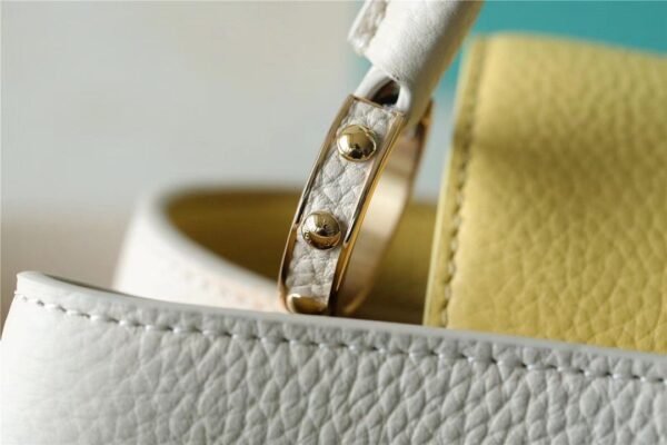 551c4fdb LV Capucines MM Taurillon Creme Beige/ Plume Yellow Berlingot For Women, Women’s Bags, Shoulder And Crossbody Bags 12.4in/31.5cm LV M59883