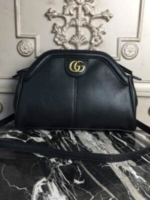 gg RE(BELLE) Medium Top Handle Bag Black For Women 10.7in/27cm gg