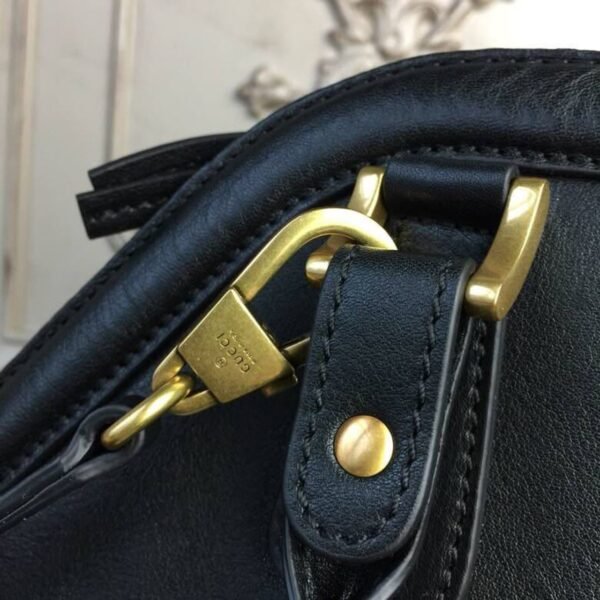 gg Re(Belle) Large Top Handle Bag Black For Women 15.75in/40cm gg