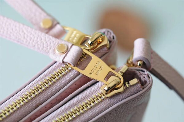 55a8c011 LV Double Zip Pochette Monogram Empreinte Candy Pink For Women, Shoulder And Crossbody Bags 20cm/7.9in LV M81429