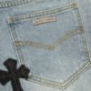 CHROME HEARTS CROSS PATCH JEANS VINTAGE BLUE