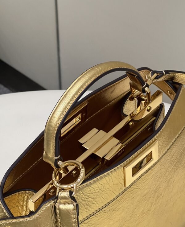 FI Peekaboo Medium Gold Bag For Woman 33cm/13in