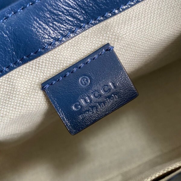 gg Marmont Mini Top Handle Bag In Pink And Blue gg Canvas For Women 8.3in/21cm gg
