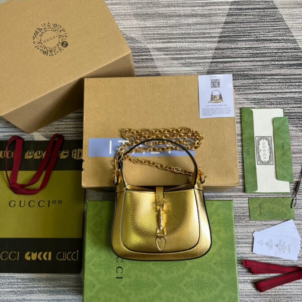 gg Jackie 1961 Lizard Mini Bag Gold For Women, Women’s Bags 7.5in/19cm gg ?