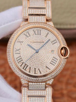 BALLON BLEU DE  W69006Z2 42MM TW FACTORY ROSE GOLD DIAMONDS DIAL