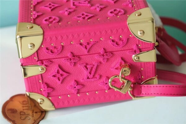 LV Valisette Tresor Monogram Empreinte Pink For Women, Women¡¯s Bags, Shoulder And Crossbody Bags 9.4in/24cm LV