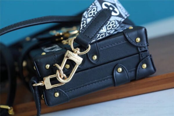 59afbb6e LV Petite Malle Jacquard Since 1854 Black For Women, Women¡¯s Handbags, Shoulder Bags And Crossbody Bags 7.5in/19cm LV