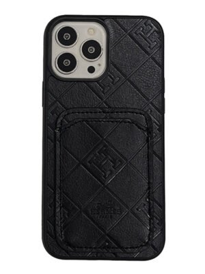 H Leather Card Holder iPhone Case