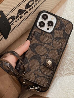 Coa Card Bag Leather Chain iPhone Case