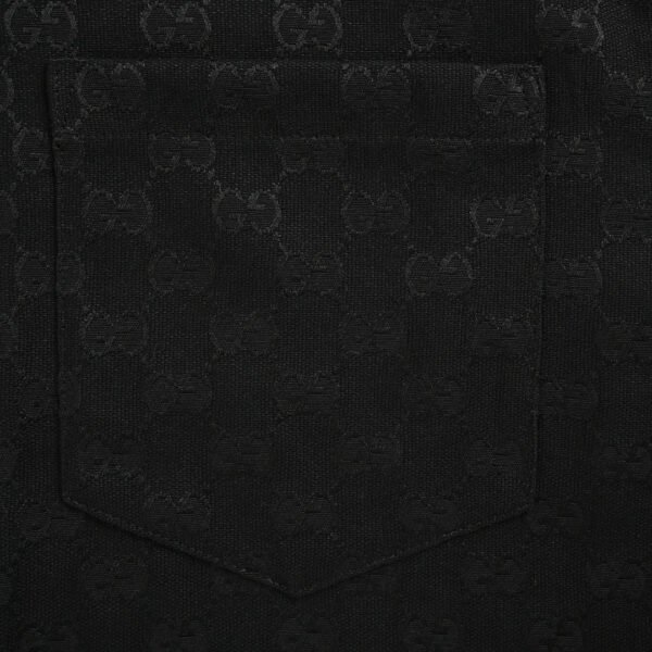 Gucci GG Monogram Black Short Sleeve Shirt