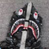 BAPE SPACE CAMO DOUBLE SHARK FULL ZIP HOODIE BLACK