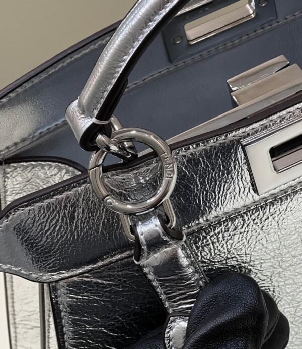 FI Peekaboo Small Silver Bag For Woman 27cm/11in