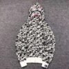 BAPE ABC CAMO SHARK FULL ZIP HOODIE GREY