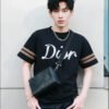5b86d90f Dior Script Logo T-Shirt (Black)