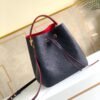 LV NeoNoe MM Bucket Bag Monogram Empreinte Navy Blue/Red For Women, Women¡¯s Handbags, Shoulder And Crossbody Bags 10.2in/26cm LV M45306